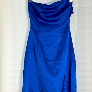 Sky to Moon Electric Blue mini dress open back size L